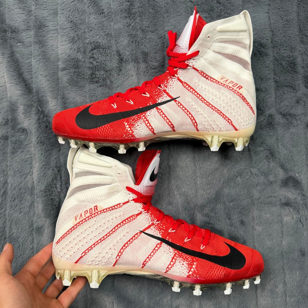 Nike Vapor Untouchable 3 Elite Mens Red White Football Cleats AO3006-160 Size 12